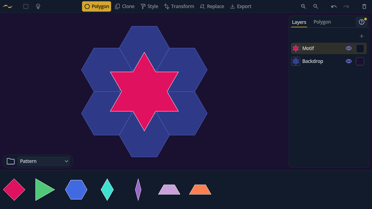 The same stack with a dark background colour set on the Backdrop layer, its swatch in the panel matching
